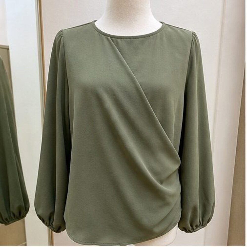 Olive Smocked Top